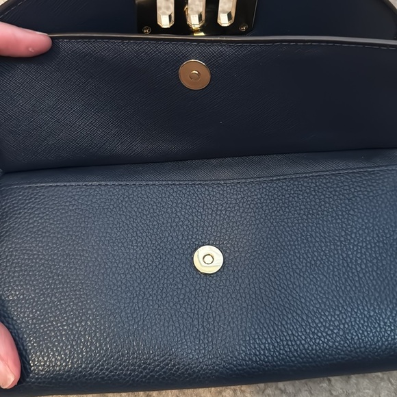 Michael Kors Crossbody Bag Size OS Color Blue Gold - Picture 12 of 13